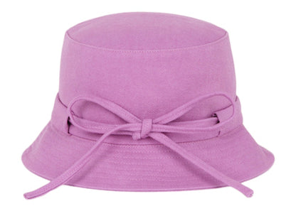 Jacquemus Le Bob Gadjo Bow Knotted Bucket Hat Lilac