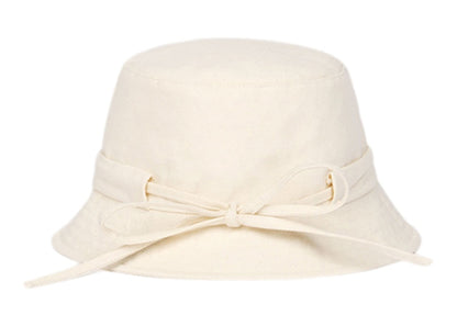 Jacquemus Le Bob Gadjo Bow Knotted Bucket Hat Off White