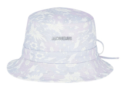 Jacquemus Le Bob Gadjo Bow Knotted Bucket Hat Print Faded Flowers