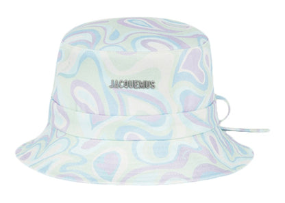 Jacquemus Le Bob Gadjo Bow Knotted Bucket Hat Print Faded Paisley