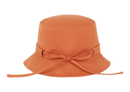 Jacquemus Le Bob Gadjo Bow Knotted Bucket Hat Terracotta