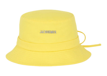 Jacquemus Le Bob Gadjo Bow Knotted Bucket Hat Yellow