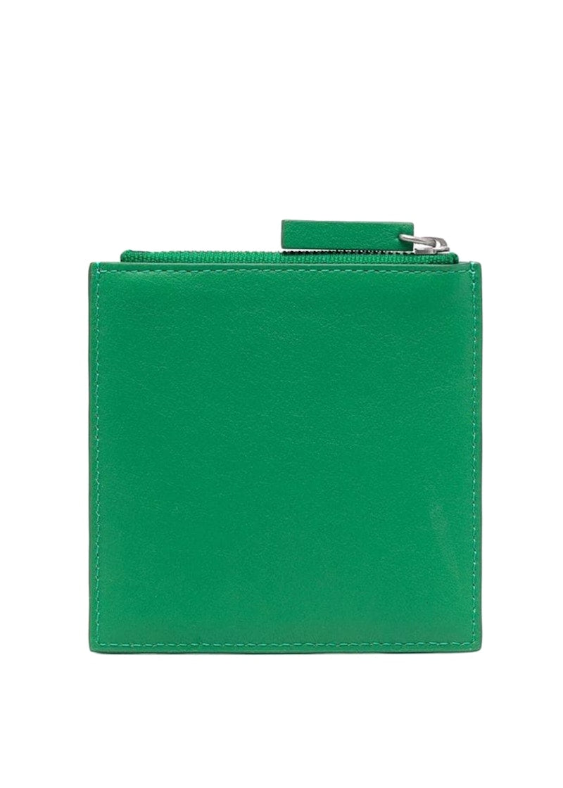 Jacquemus Le Carre Zip Up Purse Forest Green