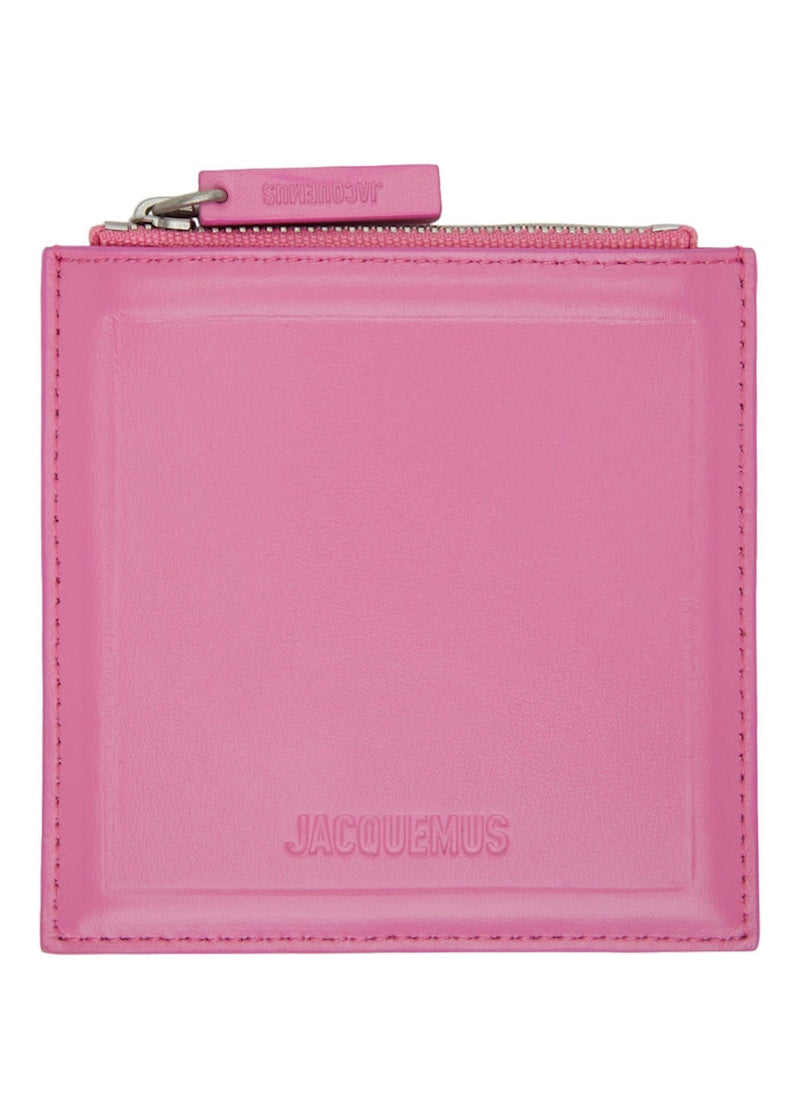 Jacquemus Le Carre Zip Up Purse Pink