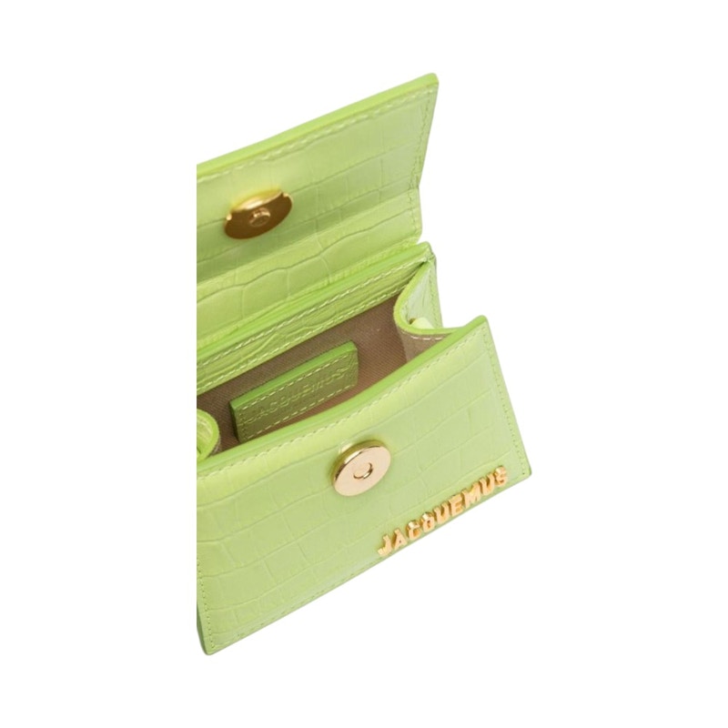Jacquemus Le Chiquito Croc Embossed Light Green
