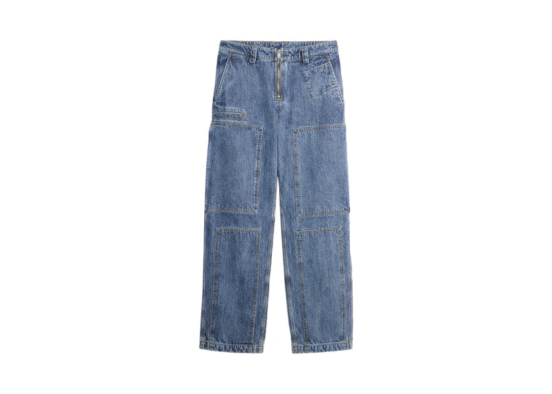 Jacquemus Le De Nimes Cargo Jeans Blue/Tabac