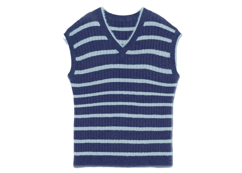 Jacquemus Le Gilet Neve Fluffy Striped Pullover Vest Multi Blue