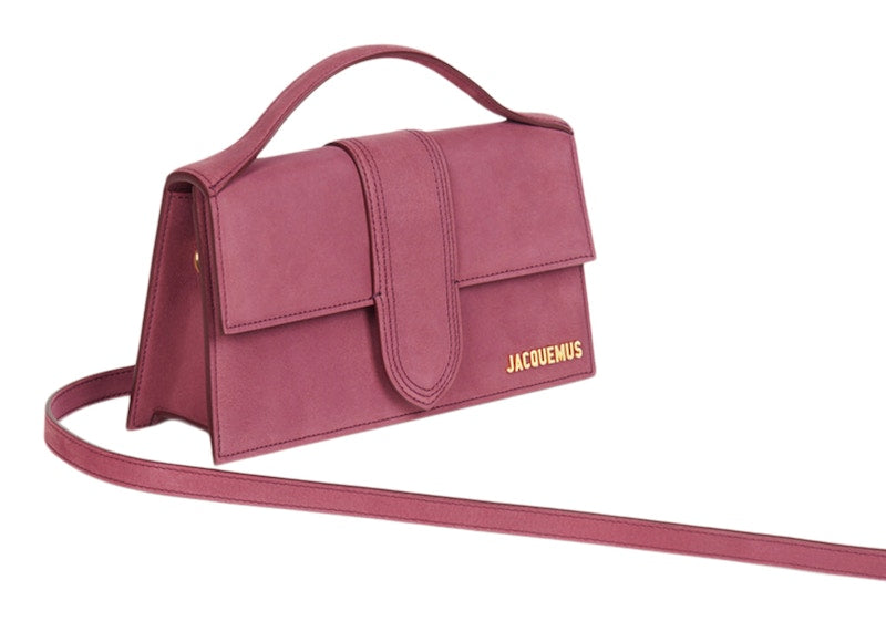 Jacquemus Le Grand Bambino Crossbody Flap Bag Burgundy