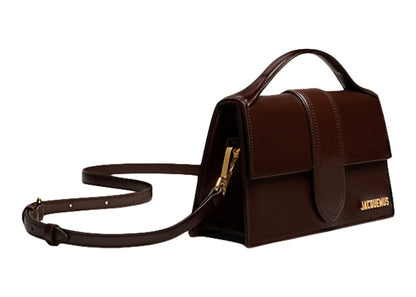Jacquemus Le Grand Bambino Crossbody Flap Bag Dark Brown