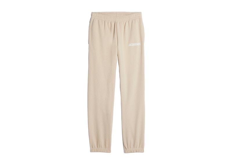 Jacquemus Le Jogging Jacquemus Logo Prined Track Pants Light Beige