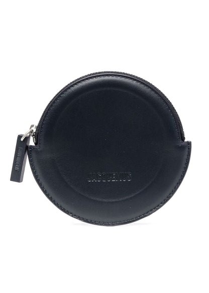 Jacquemus Le Rond Zip Up Purse Navy Blue