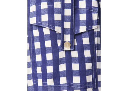 Jacquemus Le Short Gelati Pleated Shorts Navy Checks