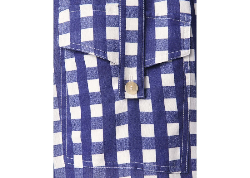 Jacquemus Le Short Gelati Pleated Shorts Navy Checks