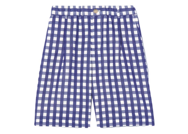 Jacquemus Le Short Gelati Pleated Shorts Navy Checks