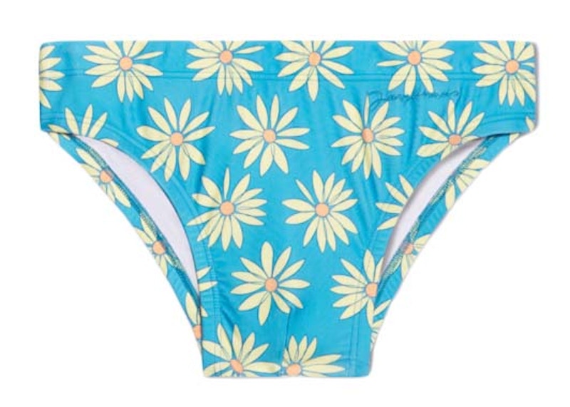 Jacquemus Le Slip de Bain Daisy Swimsuit Print Green/Blue Flowers