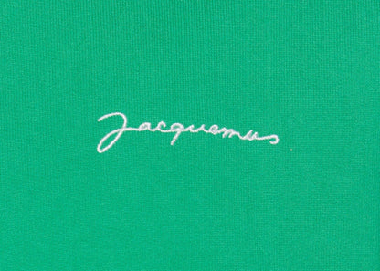 Jacquemus Le Sweatshirt Brode Embroidered Logo Hoodie Green