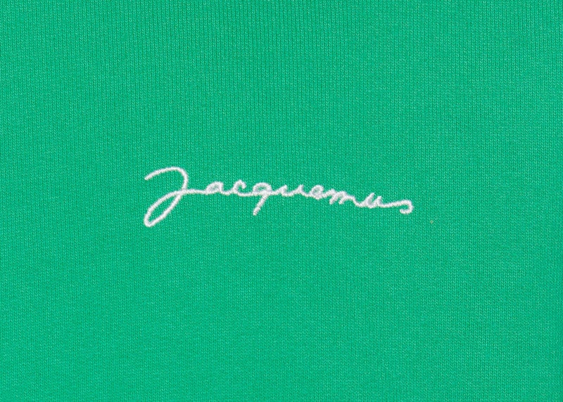 Jacquemus Le Sweatshirt Brode Embroidered Logo Hoodie Green