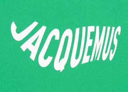 Jacquemus Le Sweatshirt Vague Print Wave Logo Hoodie Green