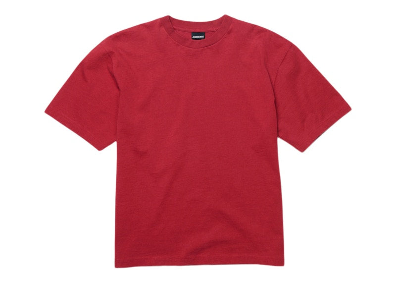 Jacquemus Le T-Shirt Crabe Crab Logo Boxy Fit T-Shirt Print Crab Dark Red