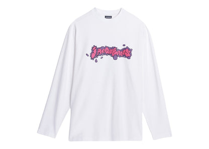 Jacquemus Le T-Shirt Desenho Manches Longues Daisy Logo Long Sleeve T-shirt Print Marguerite White