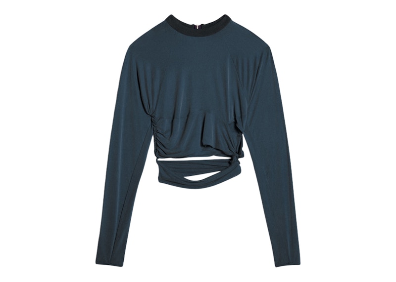 Jacquemus Le T-Shirt Espelho Knotted Cut-Out T-shirt Navy