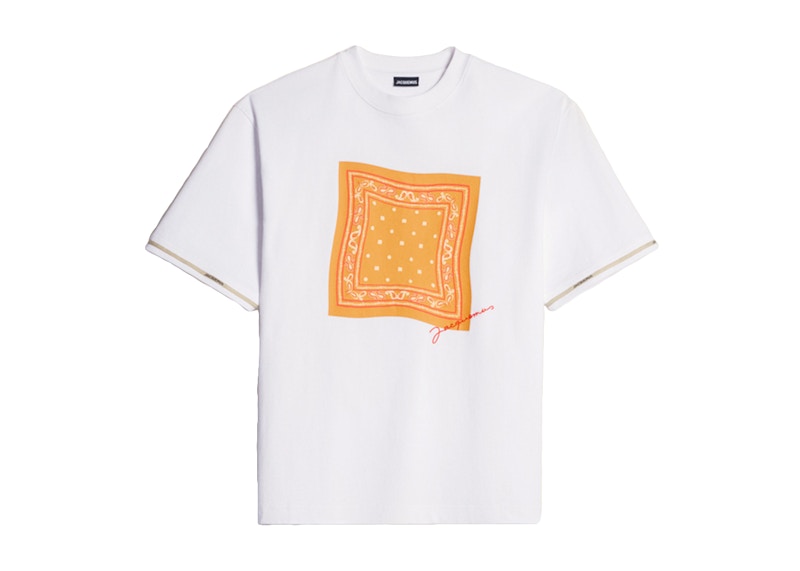 Jacquemus Le T-Shirt Toalha Banadana Logo T-shirt Print Bandana White