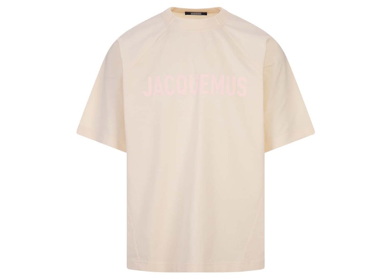 Jacquemus Le T-Shirt Typo Light Beige/Pink