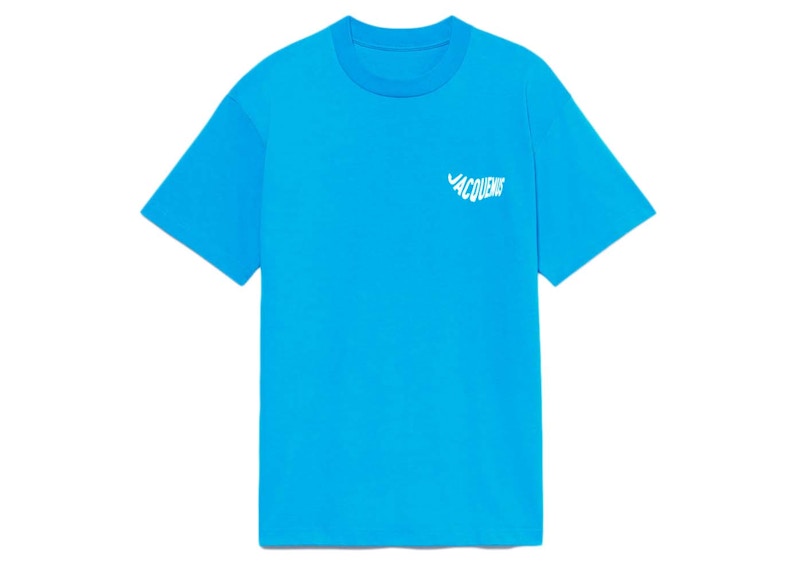 Jacquemus Le T-shirt Vague Print Wave Logo T-shirt Blue