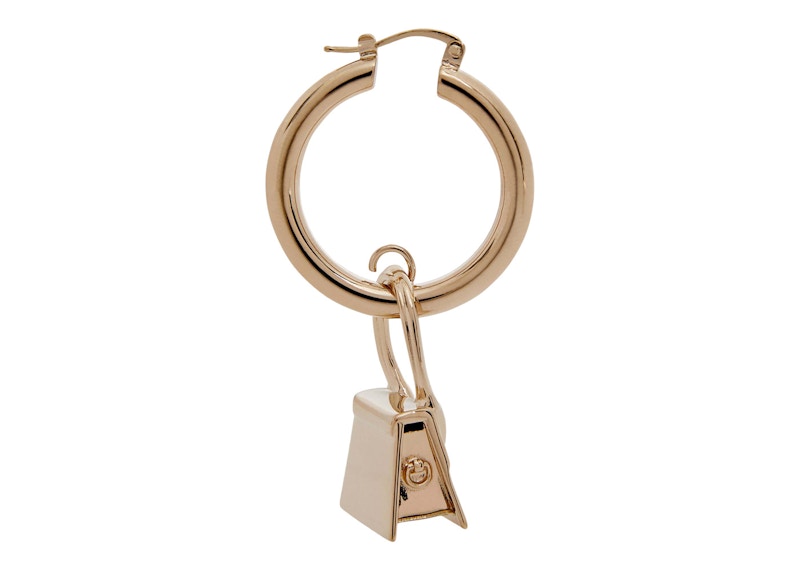 Jacquemus Les Creoles Chiquito Hoop Earrings Light Gold
