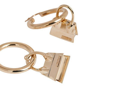 Jacquemus Les Creoles Chiquito Hoop Earrings Light Gold