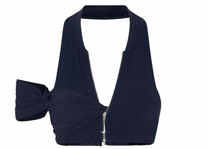 Jacquemus x Nike Le Haut Drape Top Dark Obsidian
