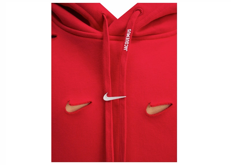 Jacquemus x Nike Le Swoosh Hoodie Dark Red