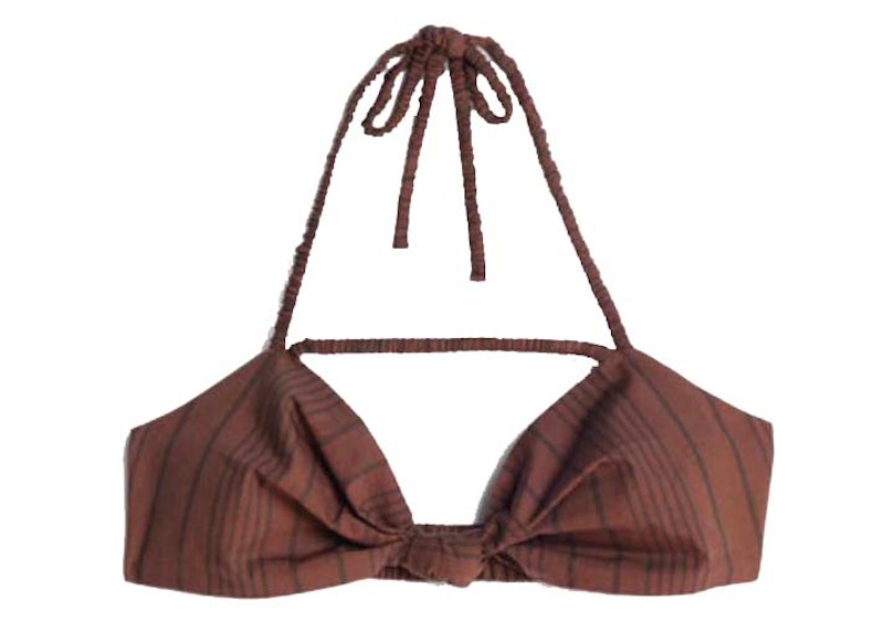 Jacquemus x Tekla La Brassière Brown Stripes