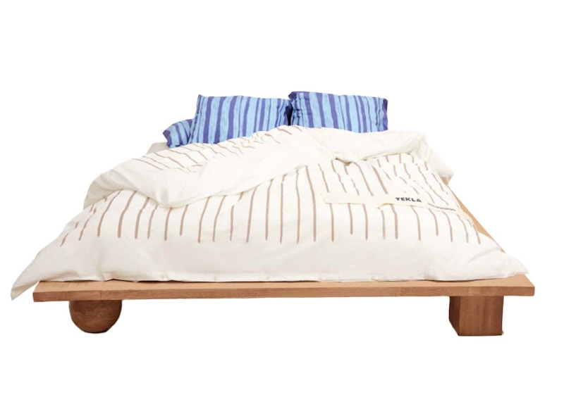 Jacquemus x Tekla La Housse de Couette (230x235) Almondine stripe