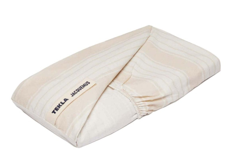 Jacquemus x Tekla Le Drap Housse (140x200x300) Almond Milk Stripe