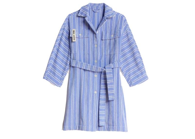 Jacquemus x Tekla Le Peignoir Blue Stripes