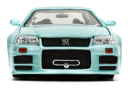 Jada Toys The Fast and the Furious Brians Nissan Skyline GT-R (R34) 1/24 Scale Die Cast Figure