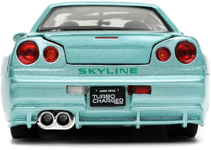 Jada Toys The Fast and the Furious Brians Nissan Skyline GT-R (R34) 1/24 Scale Die Cast Figure