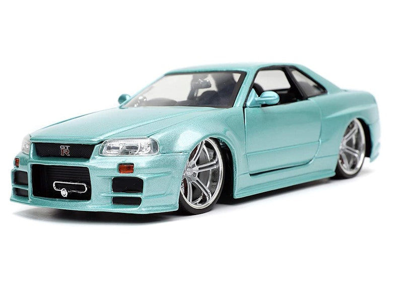 Jada Toys The Fast and the Furious Brians Nissan Skyline GT-R (R34) 1/24 Scale Die Cast Figure