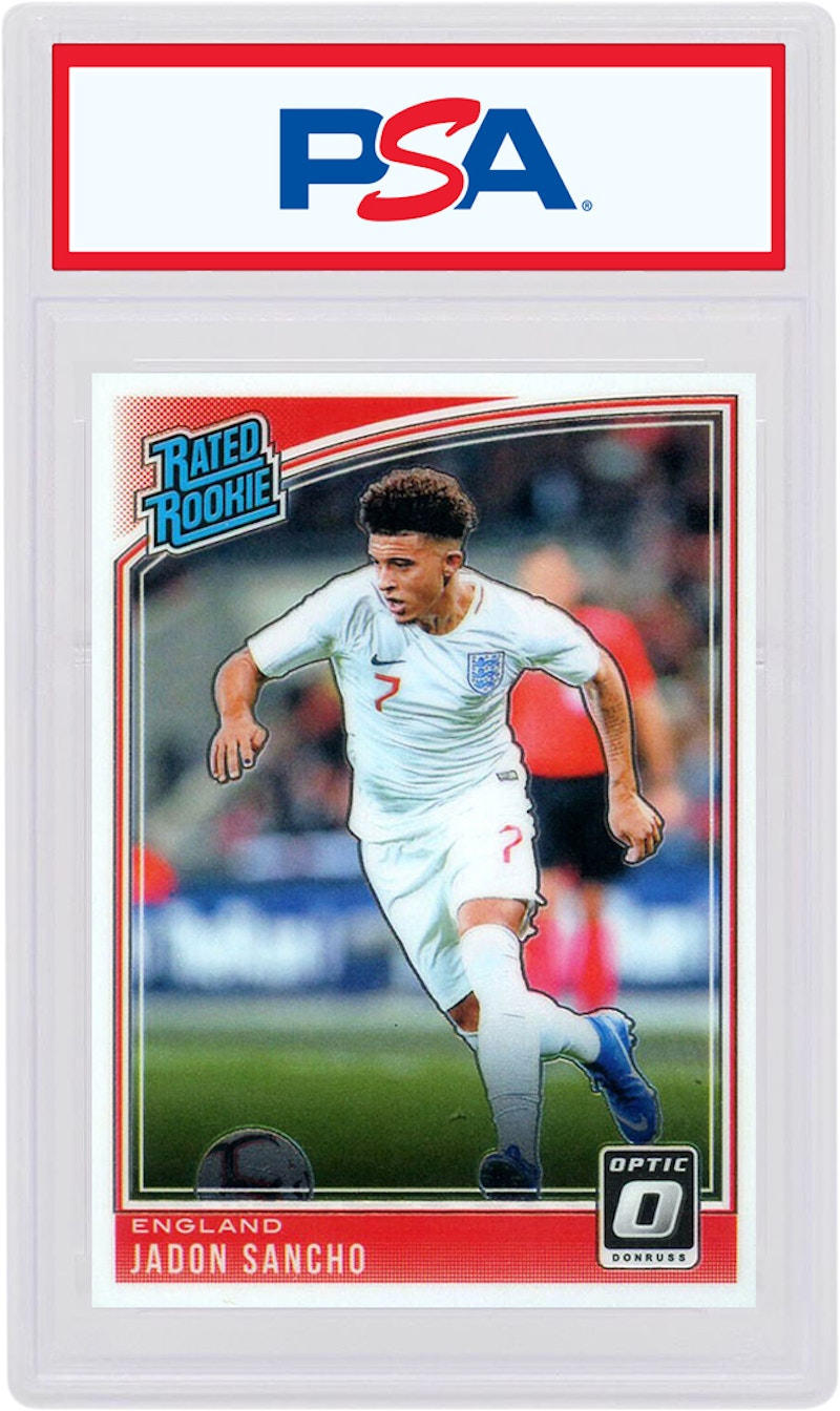 Jadon Sancho 2018 Donruss Soccer Rated Rookie Optic #189 (PSA or BGS Graded)
