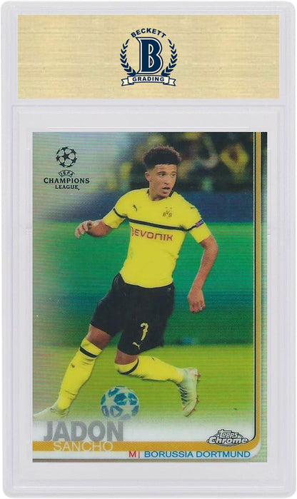 Jadon Sancho 2018 Topps Chrome UEFA Champions League Refractor #86 (PSA or BGS Graded)