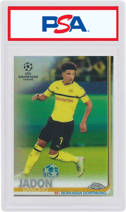 Jadon Sancho 2018 Topps Chrome UEFA Champions League Refractor #86 (PSA or BGS Graded)