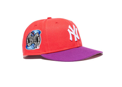 Jae Tips x Hat Club Yankee 5950 Subway Series On Field Fitted Hat Salmon/Purple