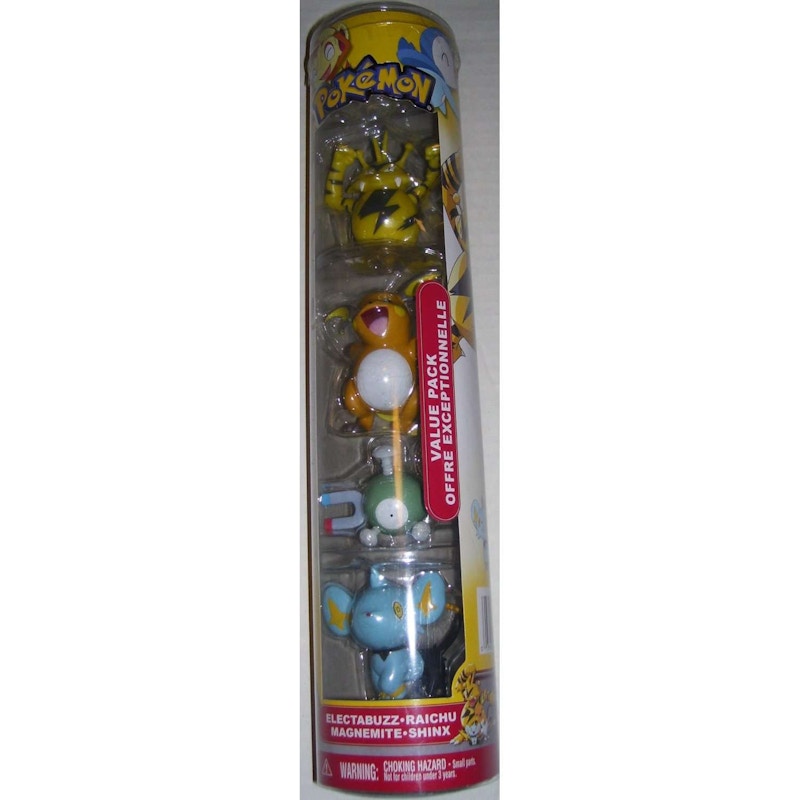 Jakks Pacific Pokemon Electabuzz, Raichu, Magnemite & Shinx Basic Figure (Set of 4)