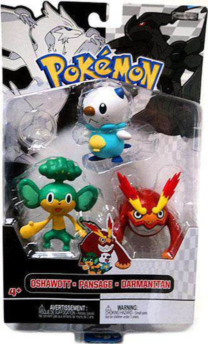 Jakks Pacific Pokemon Series 2 Basic Darmanitan, Oshawott & Pansage Figure (Set of 3)