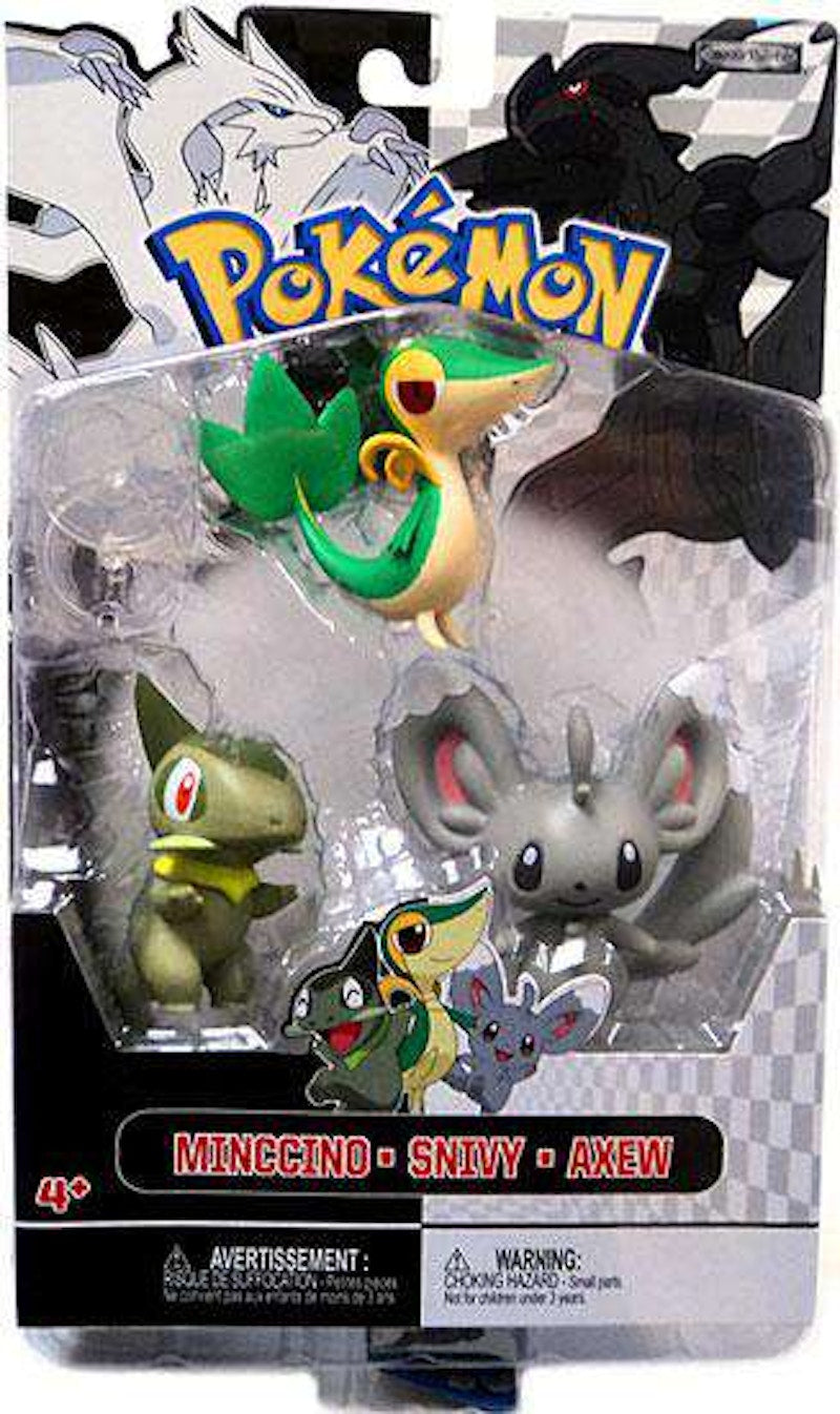 Jakks Pacific Pokemon Series 2 Basic Minccino, Snivy & Axew Figure (Set of 3)