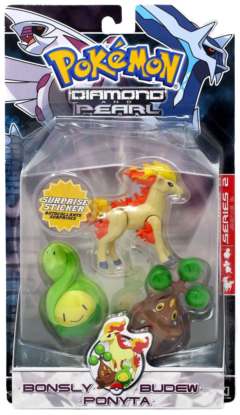 Jakks Pacific Pokemon Series 2 Bonsly, Budew & Ponyta Figure (Set of 3)