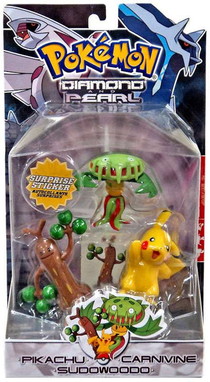 Jakks Pacific Pokemon Series 2 Carnivine, Pikachu & Sudowoodo Figure (Set of 3)