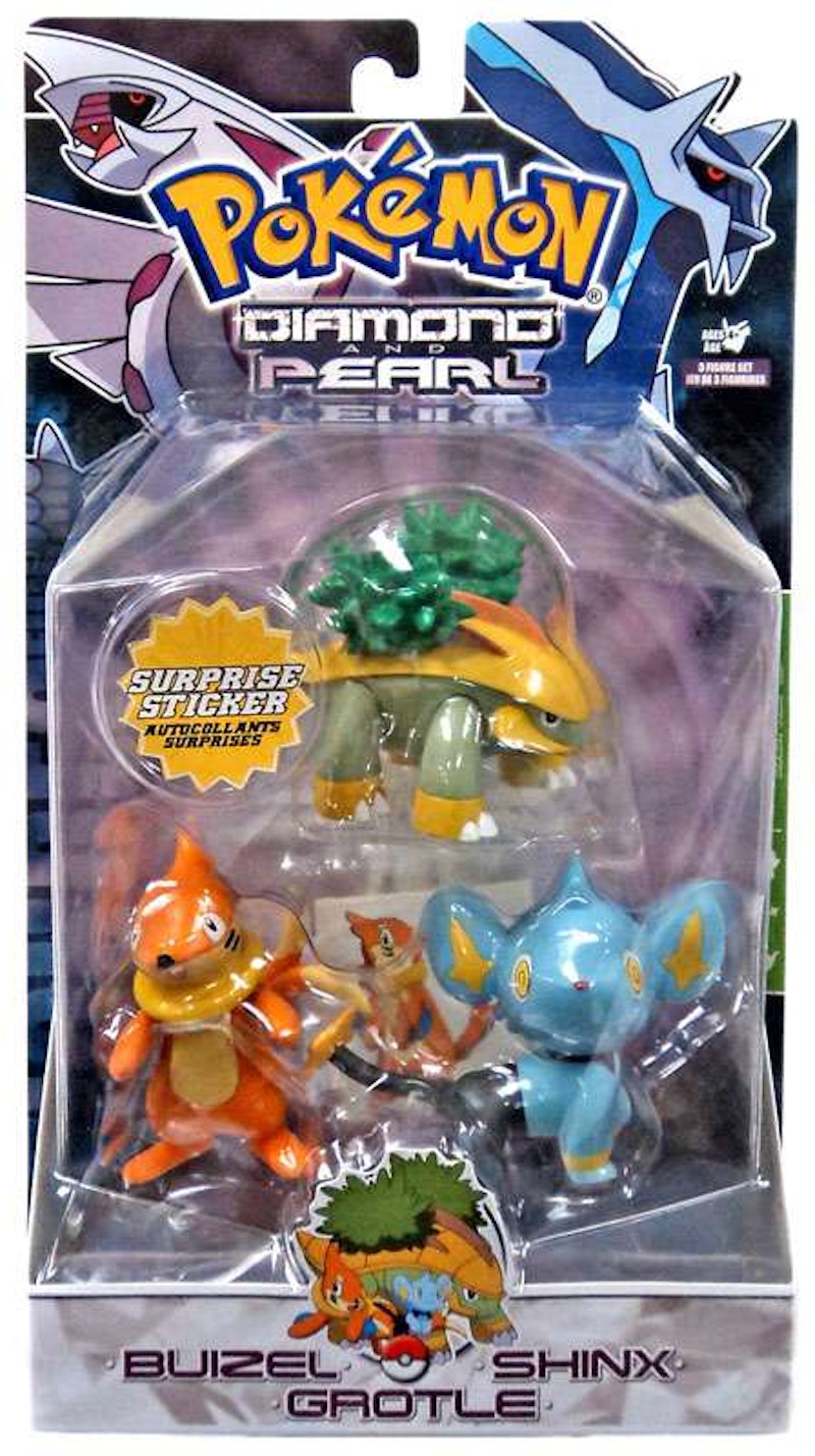 Jakks Pacific Pokemon Series 3 Buizel, Shinx & Grotle Figure (Set of 3)