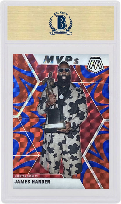 James Harden 2019 Panini Mosaic MVP's Reactive Blue #296 (PSA or BGS Graded)